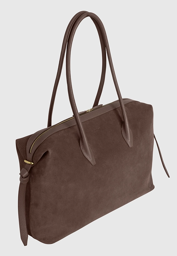 TORBA LARGE BRIOCHE DUFFLE ZAMSZOWA CZEKOLADOWY BRĄZ