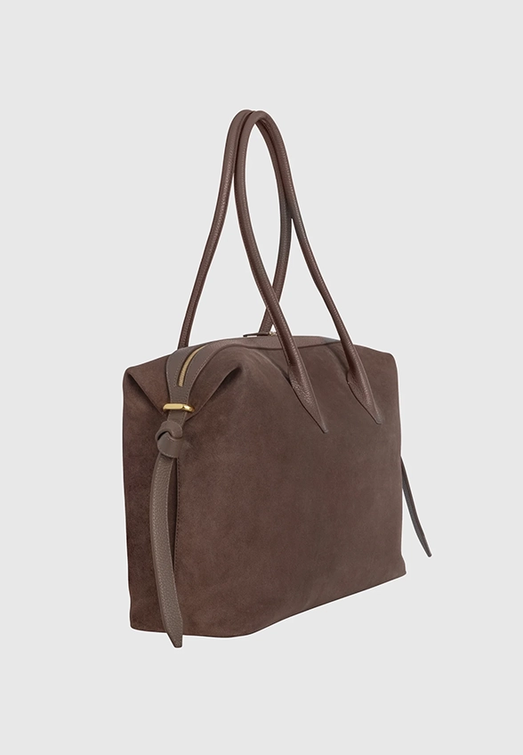 TORBA LARGE BRIOCHE DUFFLE ZAMSZOWA CZEKOLADOWY BRĄZ