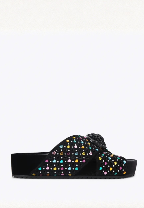 KLAPKI CHELSEA CROSS STRAP CZARNE