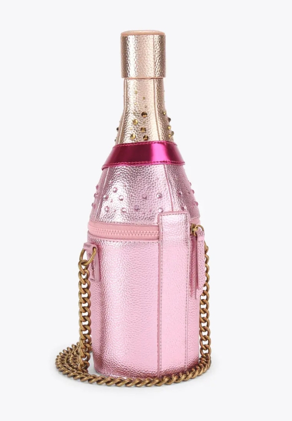 TOREBKA CHAMPAGNE BOTTLE RÓŻOWA