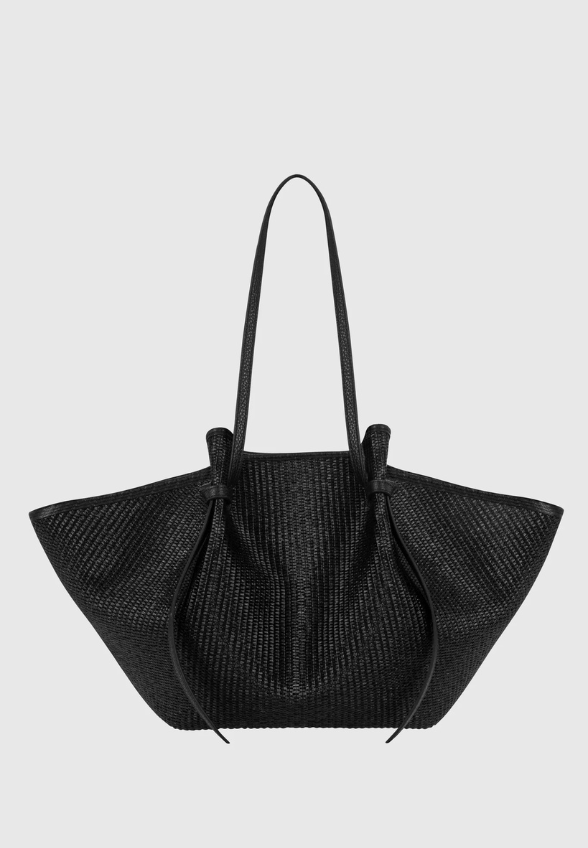 TORBA LARGE MOCHI WOMEN RAFFIA CZARNA