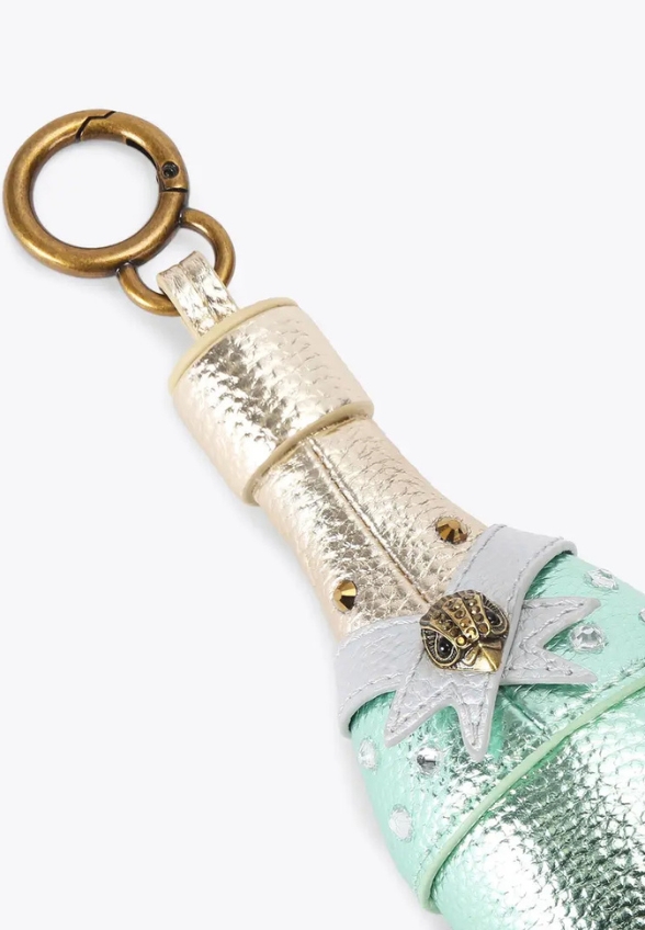 ZAWIESZKA CHAMPAGNE BOTTLE CHARM MIĘTOWA ZIELEŃ