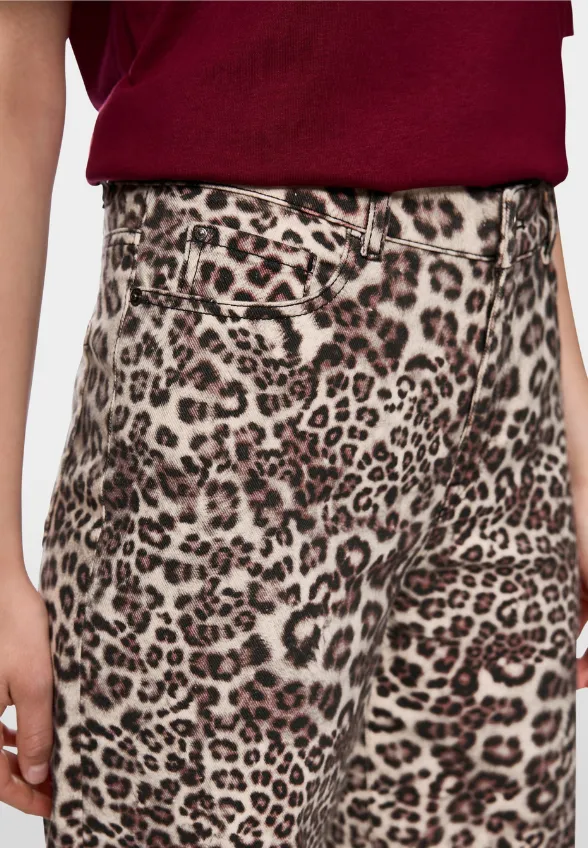 SPODNIE JEANSOWE WARRI WIDE-FIT HIGH BEŻOWE