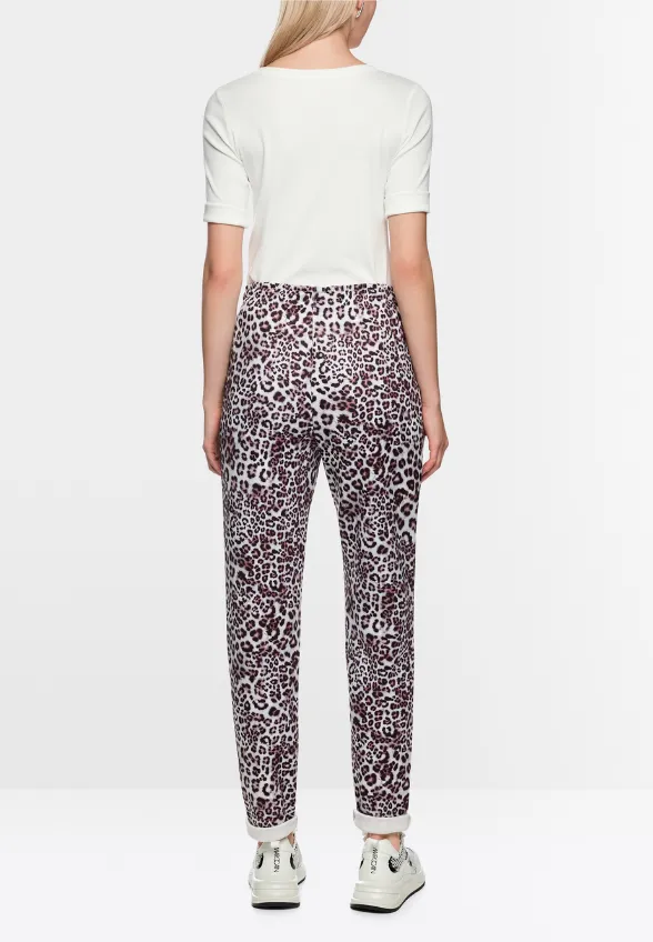 SPODNIE FOCHA LOOSE-FIT HIGH SZARO-RÓŻOWE