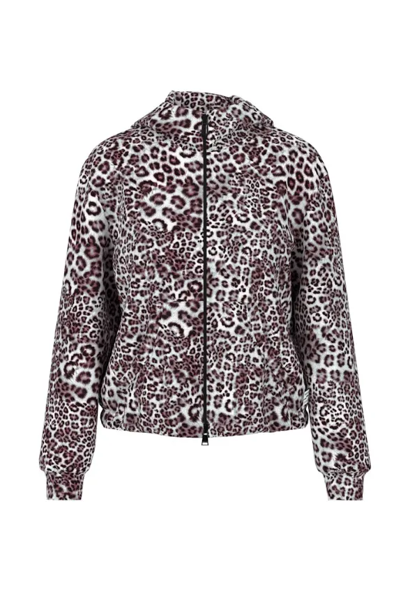 BLUZA W PANTERKĘ SZARO-RÓŻOWA