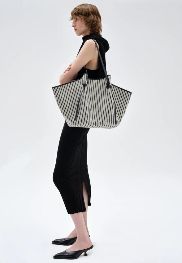 TORBA XL MOCHI WOMEN CANVAS CZARNO-SZARA