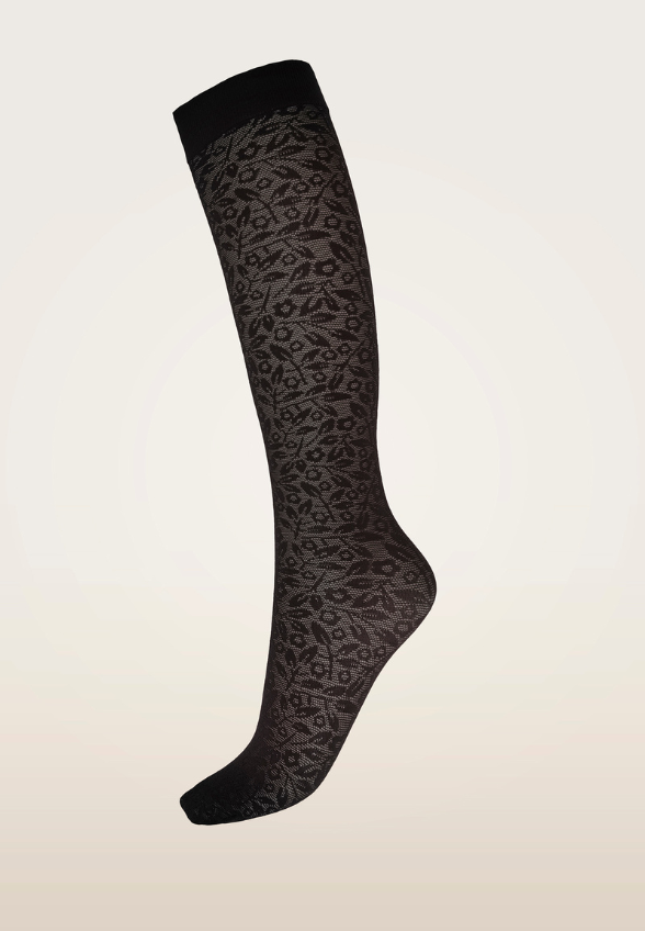 SKARPETKI BOUQUET KNEE-HIGHS CZARNE
