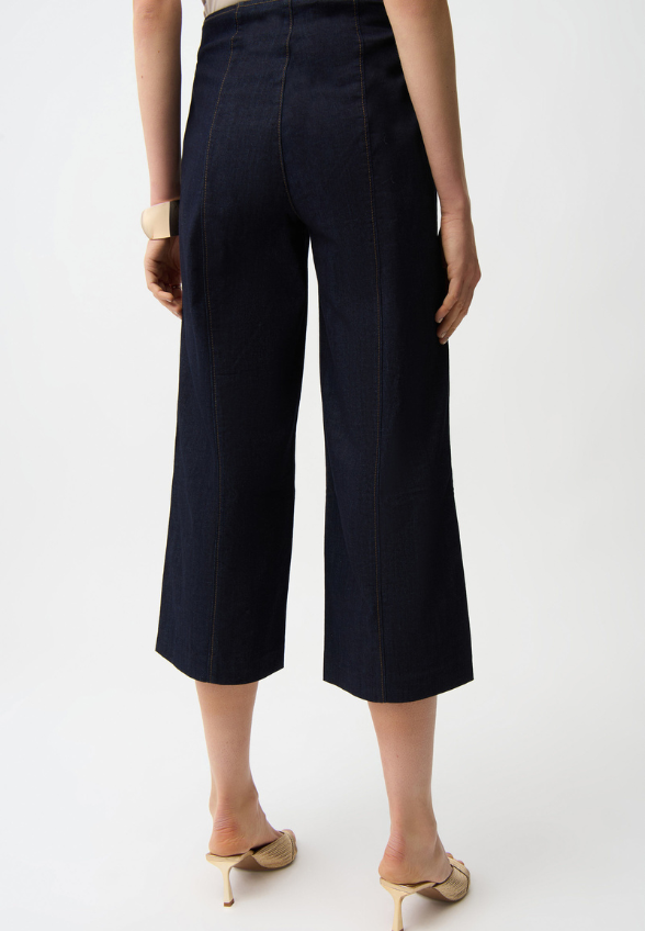 SPODNIE JEANSOWE CULOTTE GRANATOWE