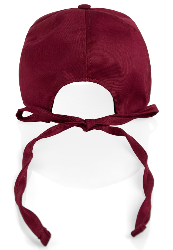 CZAPKA Z TASIEMKĄ BURGUNDOWA