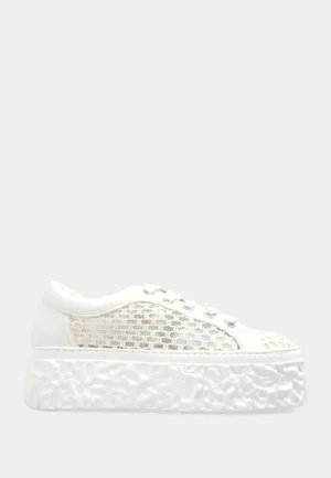 SNEAKERSY SKÓRZANE MAGMA MESH KREMOWE