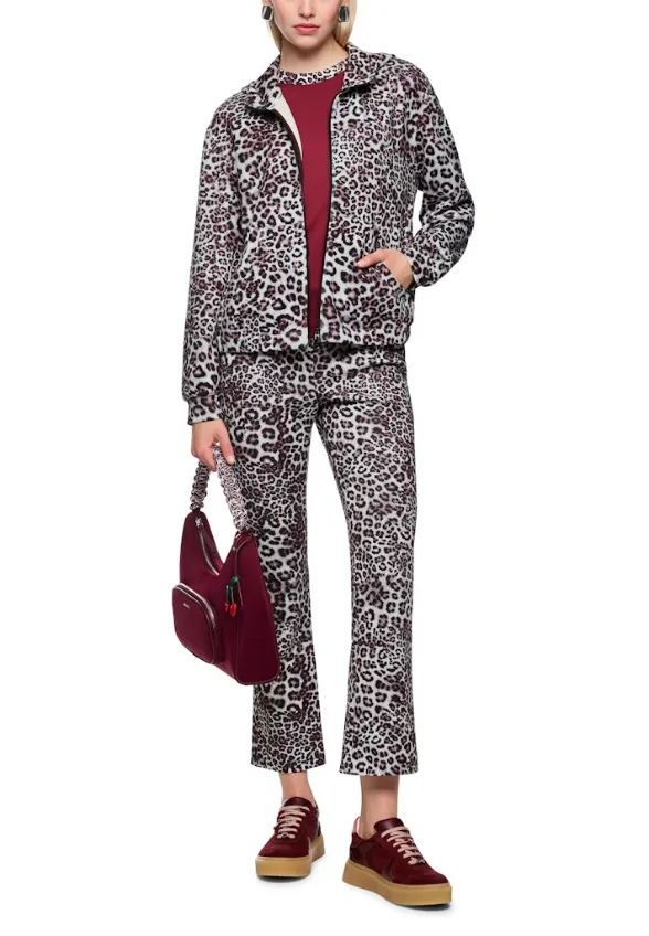 BLUZA W PANTERKĘ SZARO-RÓŻOWA