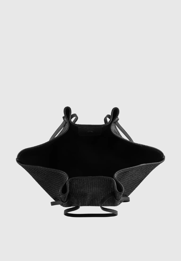 TORBA LARGE MOCHI WOMEN RAFFIA CZARNA