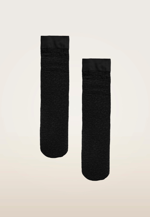 SKARPETKI BOUQUET KNEE-HIGHS CZARNE