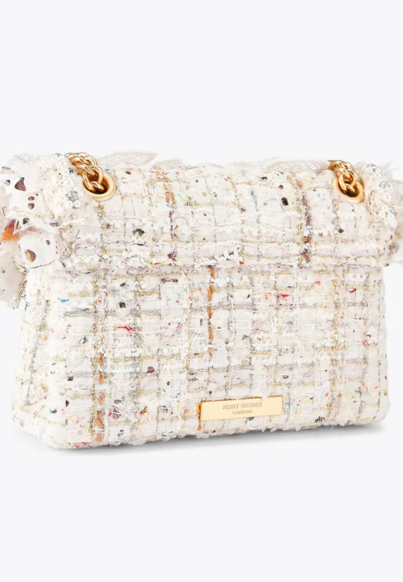TOREBKA TWEED MINI KENSINGTON KREMOWA