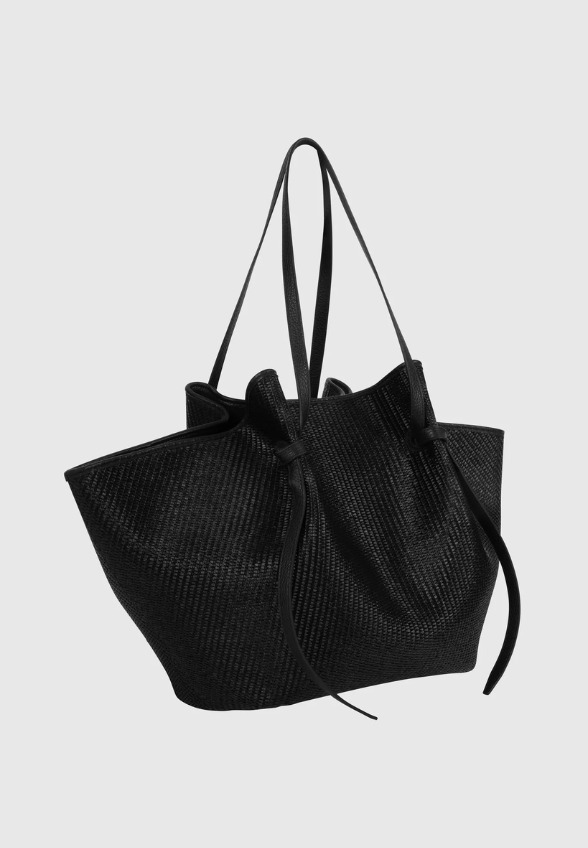 TORBA XL MOCHI WOMEN RAFFIA CZARNA