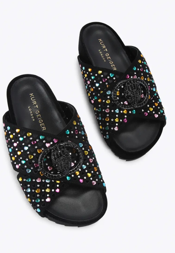KLAPKI CHELSEA CROSS STRAP CZARNE