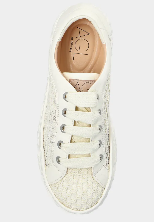 SNEAKERSY SKÓRZANE MAGMA MESH KREMOWE
