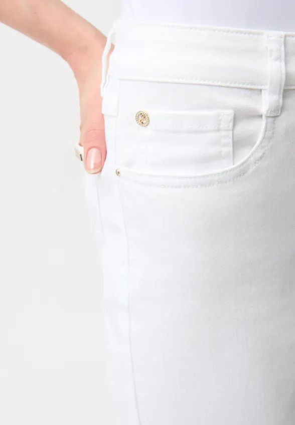 SPODNIE JEANSOWE SLIM-FIT BIAŁE