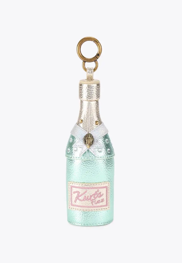 ZAWIESZKA CHAMPAGNE BOTTLE CHARM MIĘTOWA ZIELEŃ