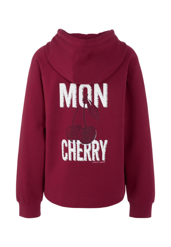 BLUZA Z NADRUKIEM BURGUNDOWA