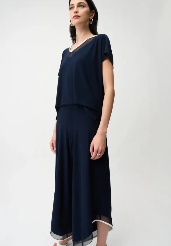KOMBINEZON CULOTTE GRANATOWY