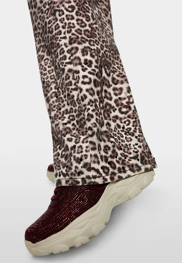SPODNIE JEANSOWE WARRI WIDE-FIT HIGH BEŻOWE