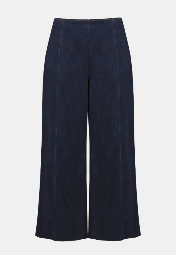 SPODNIE JEANSOWE CULOTTE GRANATOWE