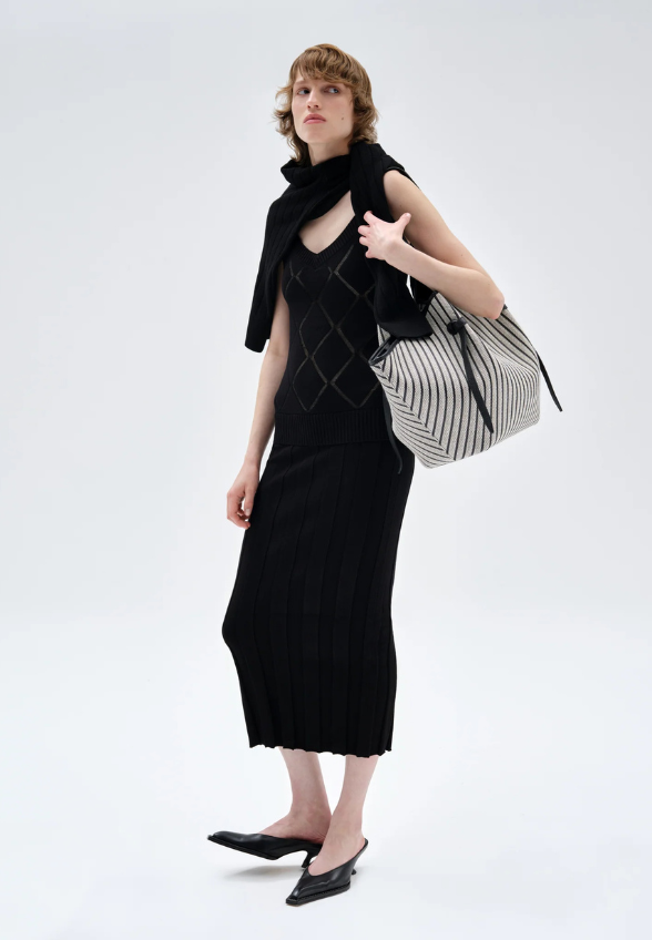 TORBA XL MOCHI WOMEN CANVAS CZARNO-SZARA