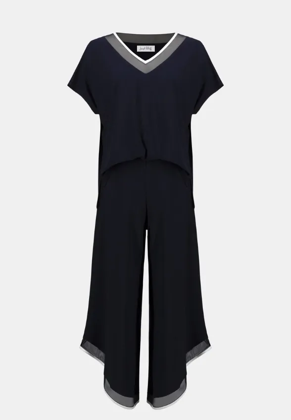 KOMBINEZON CULOTTE GRANATOWY