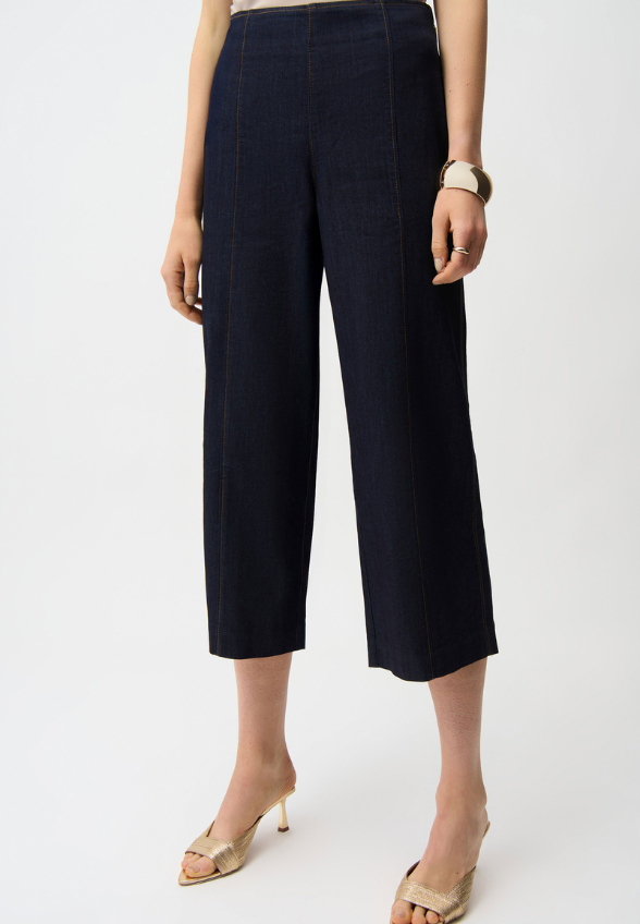 SPODNIE JEANSOWE CULOTTE GRANATOWE