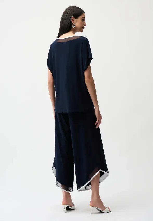 KOMBINEZON CULOTTE GRANATOWY