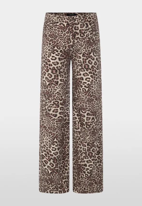 SPODNIE JEANSOWE WARRI WIDE-FIT HIGH BEŻOWE