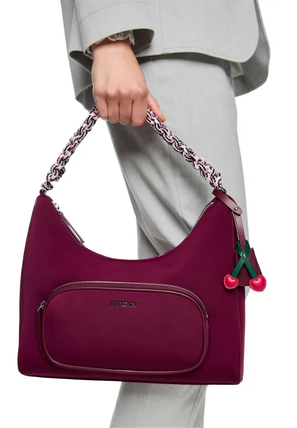 TORBA HOBO BURGUNDOWA