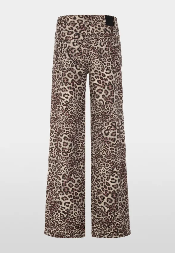 SPODNIE JEANSOWE WARRI WIDE-FIT HIGH BEŻOWE