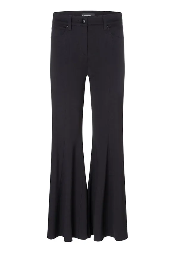 SPODNIE DZWONY FLAIR WIDE-FIT CZARNE