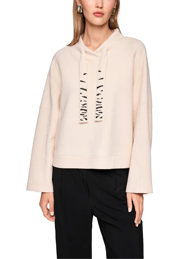 BLUZA Z OZDOBNYMI SZNURKAMI KREMOWA