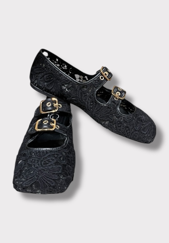 MOKASYNY CERAMIC ROMANTIC CZARNE
