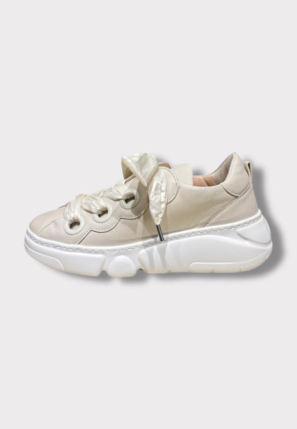 SNEAKERSY SKÓRZANE MAGIC BUBBLE JASNY BEŻ