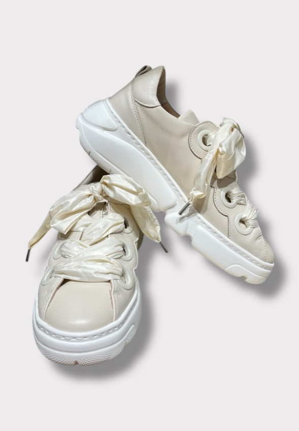 SNEAKERSY SKÓRZANE MAGIC BUBBLE JASNY BEŻ