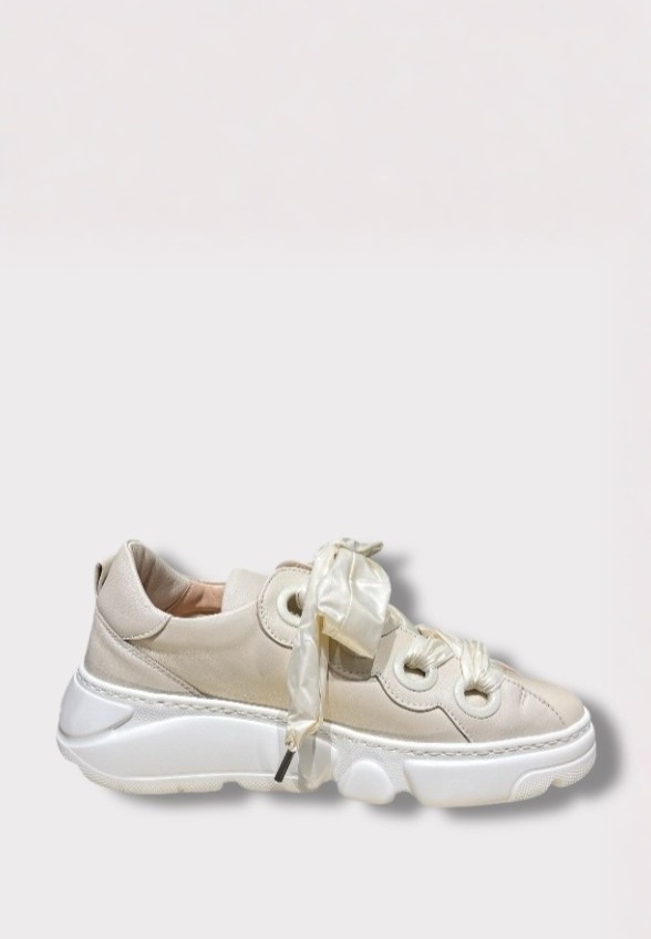 SNEAKERSY SKÓRZANE MAGIC BUBBLE JASNY BEŻ