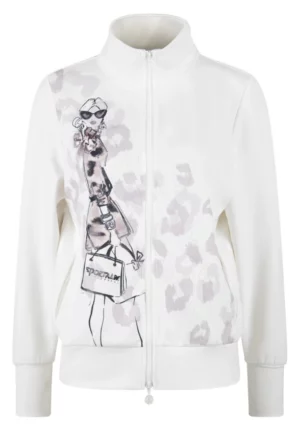 BLUZA SPORTOWA Z APLIKACJĄ BIAŁA