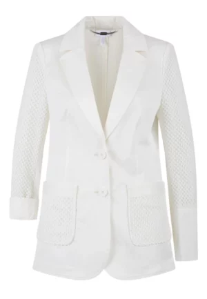 MARYNARKA Z ELASTYCZNEGO MATERIAŁU BIAŁA