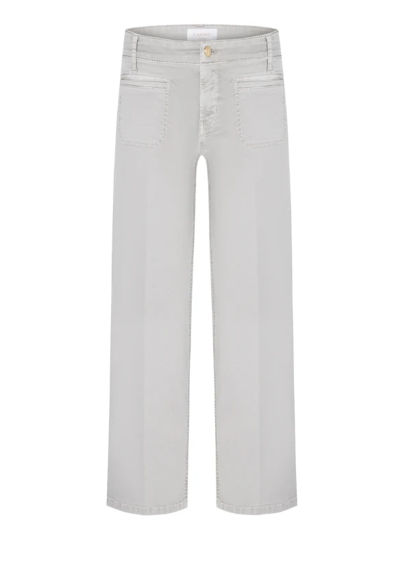 SPODNIE JEANSOWE TESS CROPPED WIDE-FIT JASNO SZARE