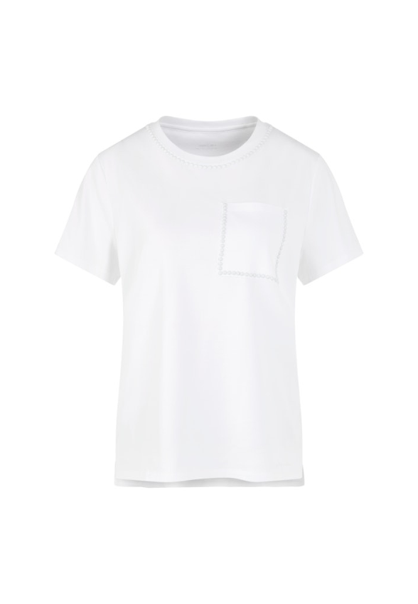 T-SHIRT Z ELASTYCZNEJ BAWEŁNY BIAŁY