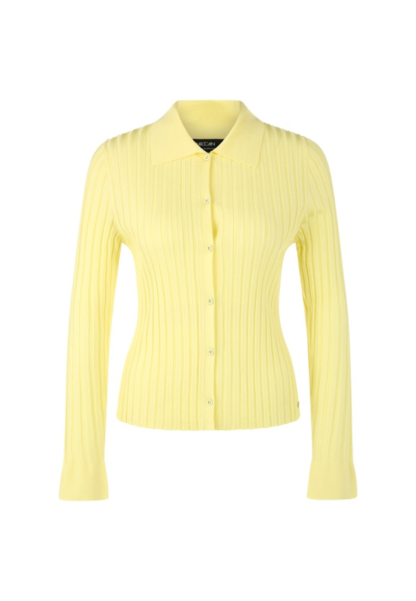 KARDIGAN SLIM-FIT PASTELOWY ŻÓŁTY