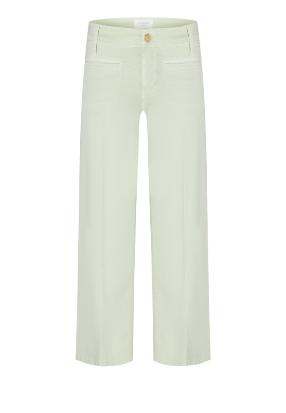 SPODNIE JEANSOWE TESS CROPPED PISTACJOWE