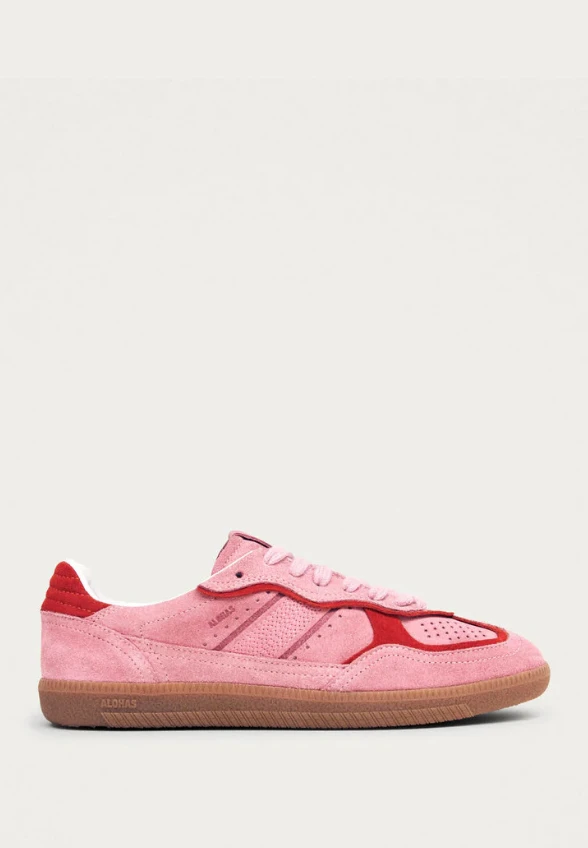 SNEAKERSY TB.490 RIFE Z ZAMSZOWEJ SKÓRY RÓŻOWE