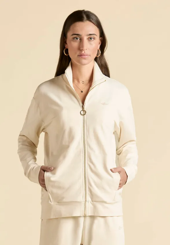 BLUZA Z MODALU KREMOWA