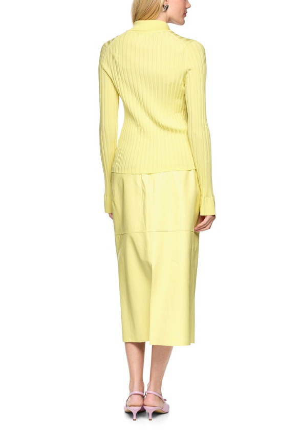 KARDIGAN SLIM-FIT PASTELOWY ŻÓŁTY