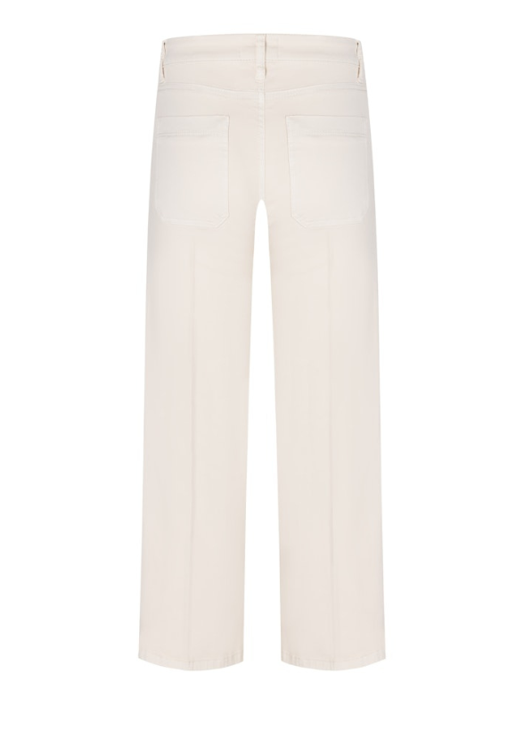 SPODNIE JEANSOWE TESS CROPPED MLECZNY BEŻ